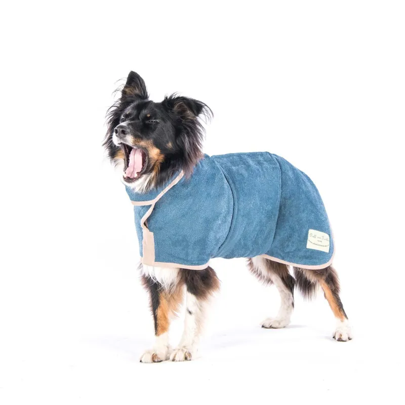 Ruff and Tumble Classic Dog Drying Coat - Blue