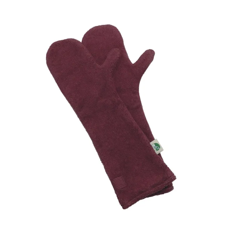 Ruff And Tumble Dog Drying Mitts - Burgandy