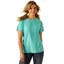 Ariat Ladies Laguna Logo Short Sleeve Top - Blue Turquoise