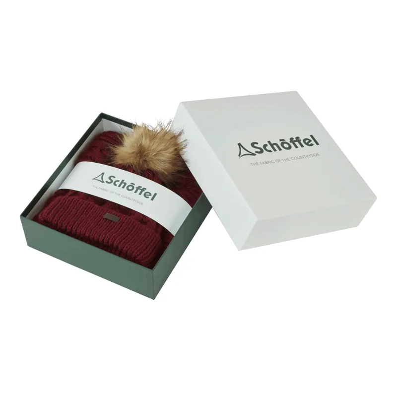 Schoffel Bakewell Hat And Scarf Set - Damson