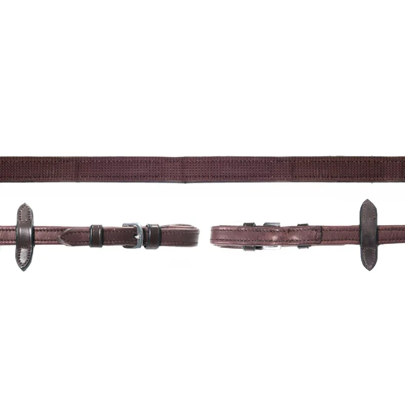 Schockemohle Durasoft Leather Half Grip Reins - Brown
