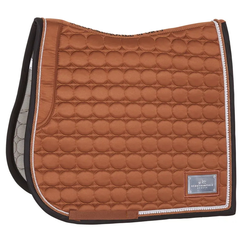 Schockemohle Sanya Dressage Saddle Pad - Cognac / Logo