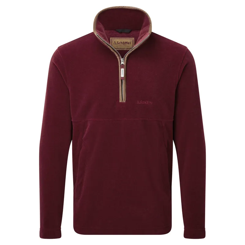 Schoffel Mens Berkeley Zip Fleece - Claret