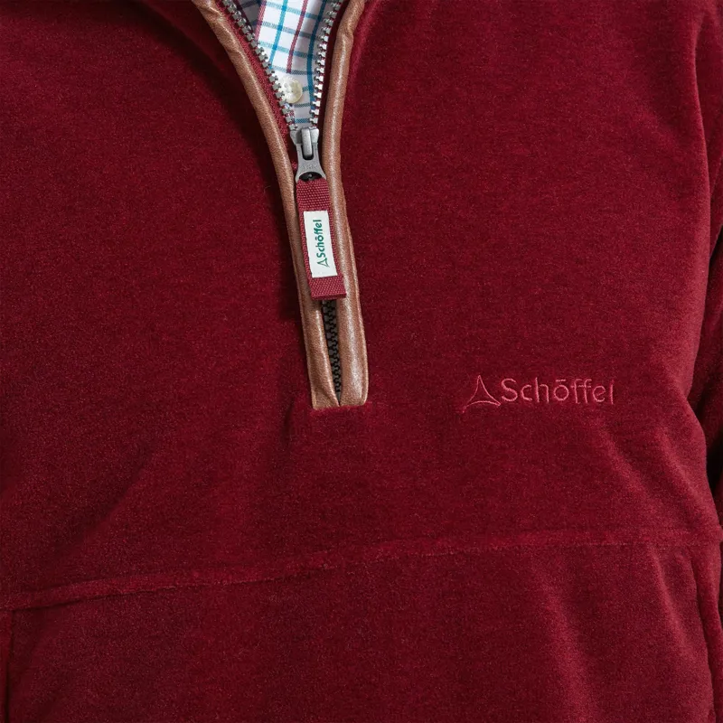 Schoffel Mens Berkeley Zip Fleece - Claret-2