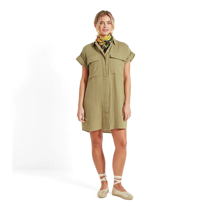 Schoffel Ladies Olive Dress - Light Khaki Green-1