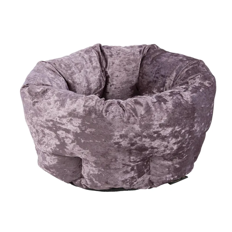 Scruffs Velvet Donut Bed - Purple