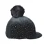 Shires Diamante Velvet Hat Cover - Black