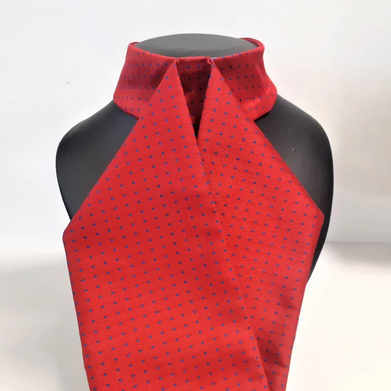 Showquest Tied Pin Spot Stock - Red/Royal Blue