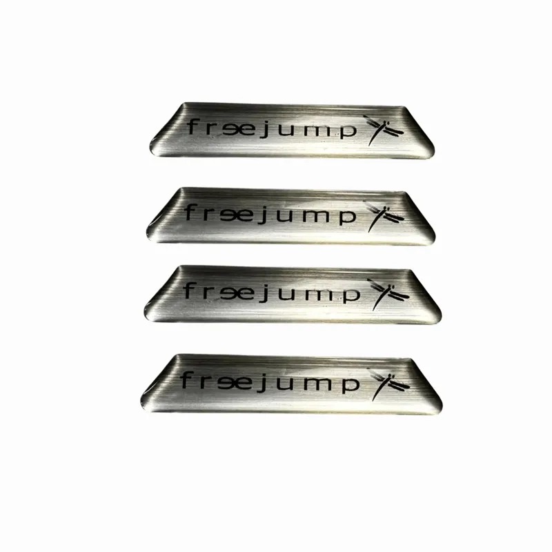 Freejump Air's Stirrup Banner Stickers - Black/Silver