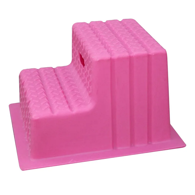 Classic Showjumps 2 Step Mounting Block - Pink