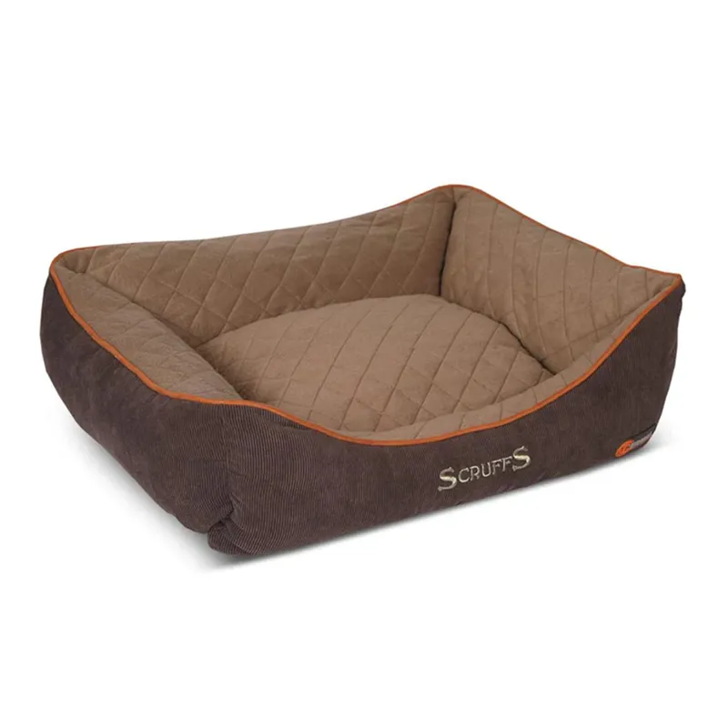 Scruffs Thermal Box Bed - Brown And Tan