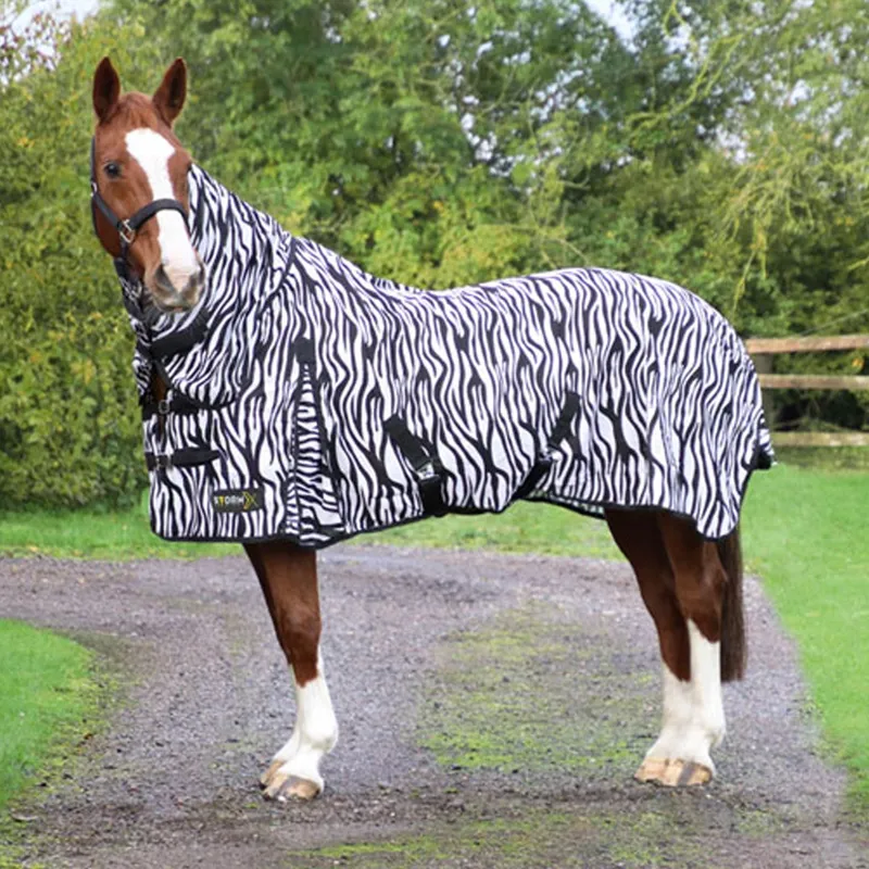 StormX Original Zebra Print Fly Rug - Black/White