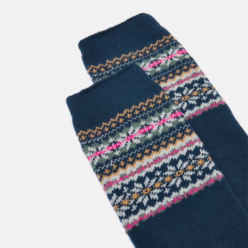 Joules Ladies Wader Welly Socks - Blue-1