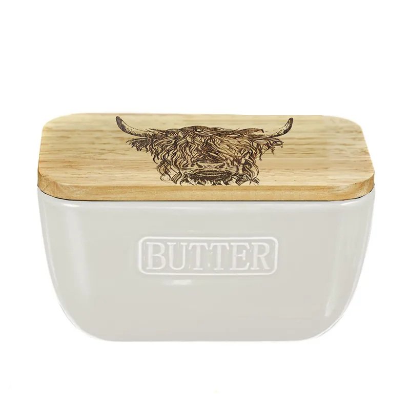 Highland Cow Butter Dish