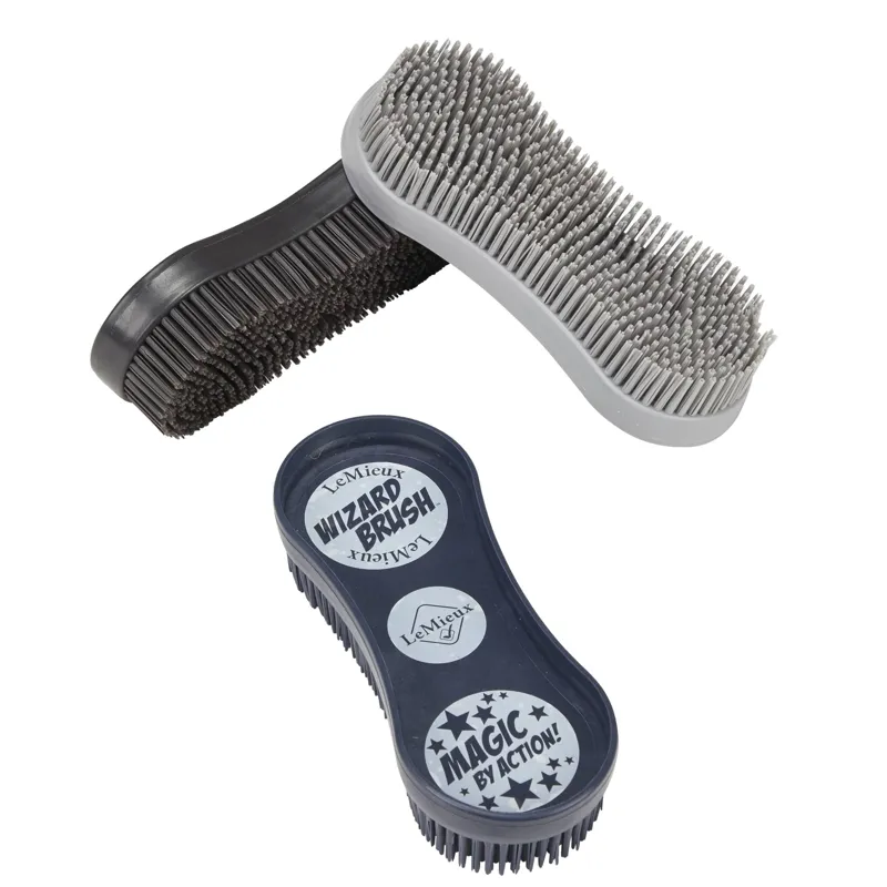LeMieux Wizard Brush Trio - Navy/Grey/Black-1