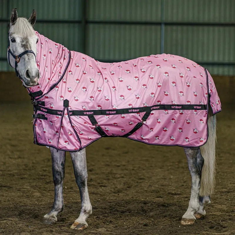 John Whitaker Unicorn Fly Rug - Pink