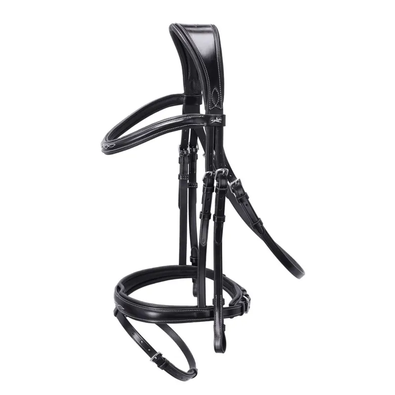 Schockemohle Monza F Bridle - Black/Cream/Silver