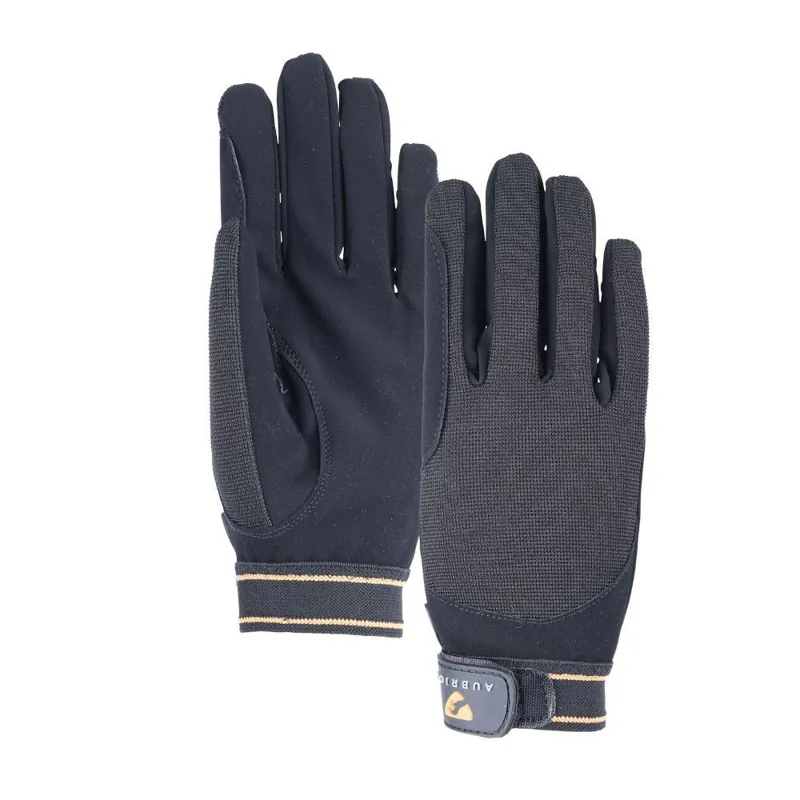 Aubrion Mesh Riding Gloves - Black-1