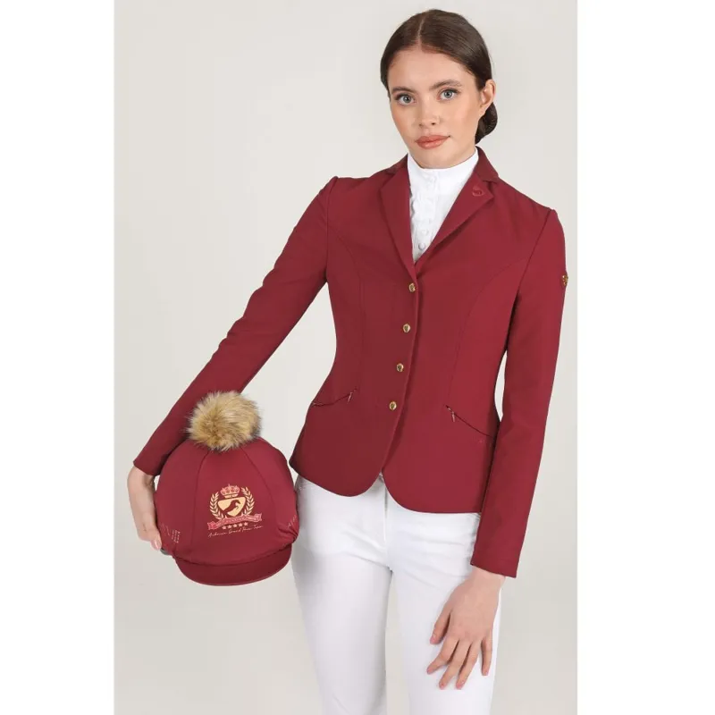 Aubrion Ladies Team Show Jacket - Burgundy-2