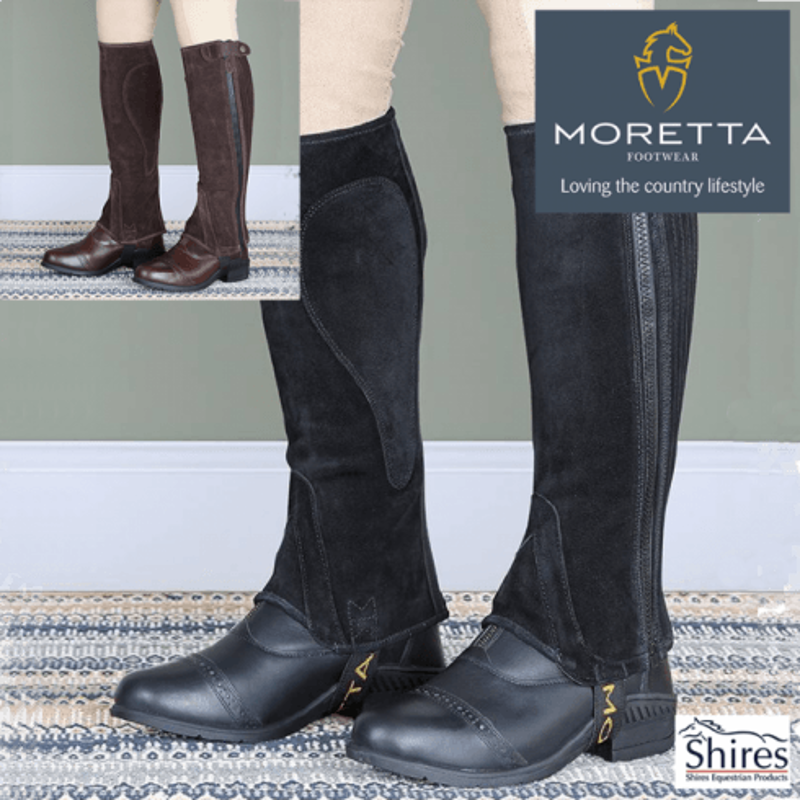 Moretta Suede Half Chaps - Child Brown-1