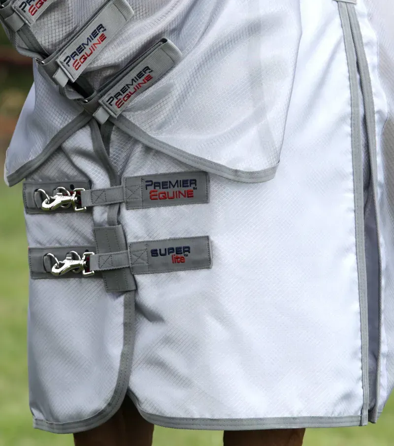 Premier Equine Super Lite Fly Rug - Silver-2