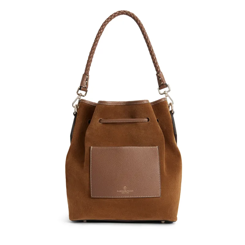 Fairfax and Favor Bibury Bucket Bag - Tan Suede-1