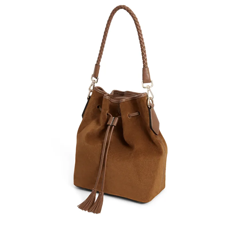 Fairfax and Favor Bibury Bucket Bag - Tan Suede-2