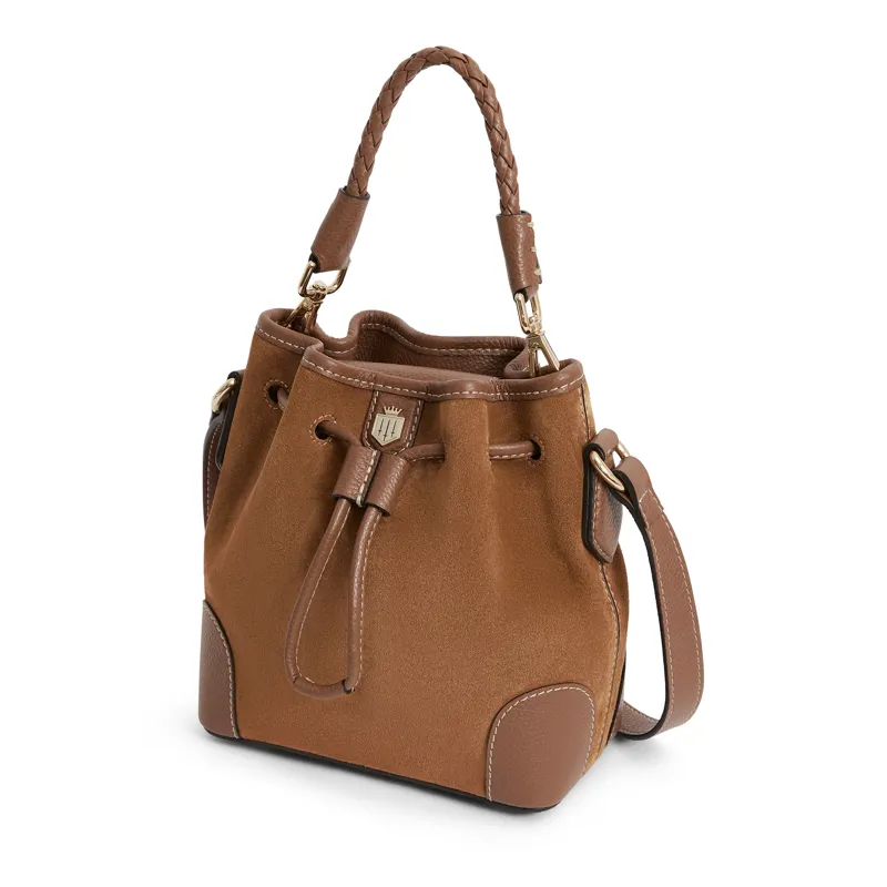 Fairfax and Favor Bibury Mini Bucket Bag - Tan Suede