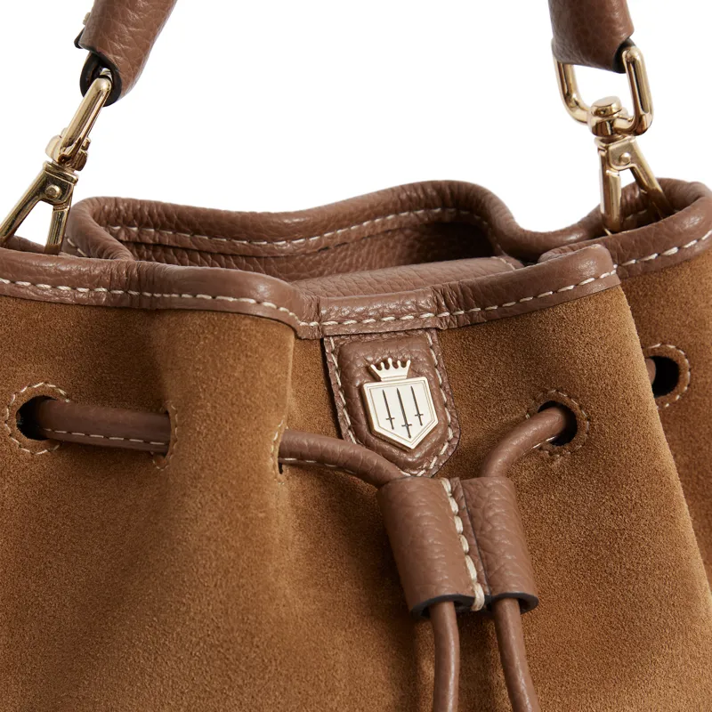 Fairfax and Favor Bibury Mini Bucket Bag - Tan Suede-3