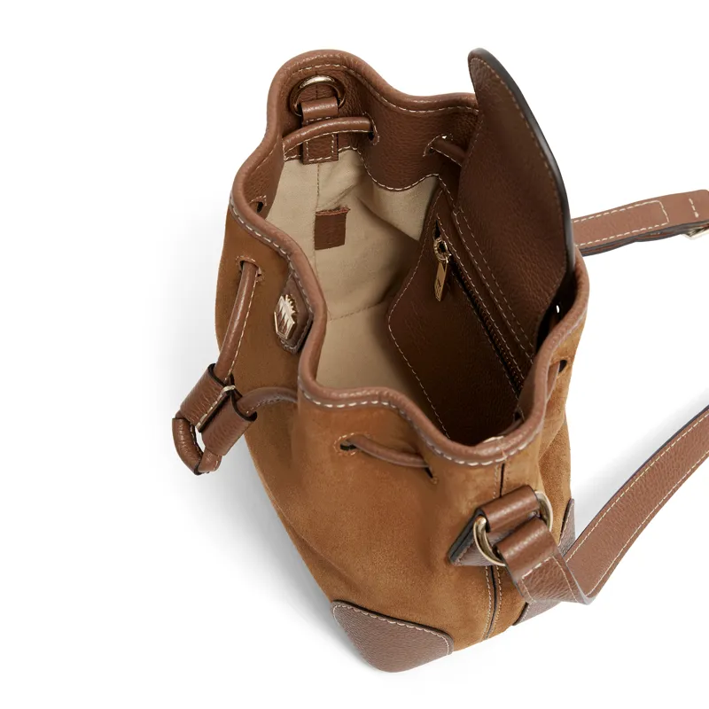 Fairfax and Favor Bibury Mini Bucket Bag - Tan Suede-4