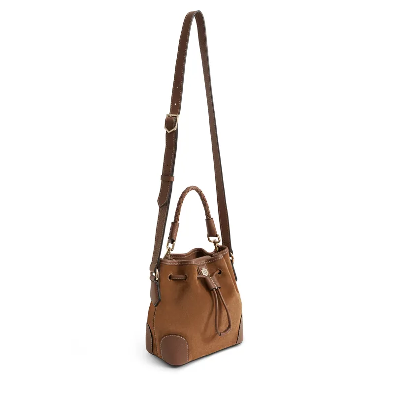 Fairfax and Favor Bibury Mini Bucket Bag - Tan Suede-5