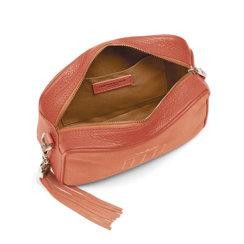 Fairfax and Favor Finsbury Cross Body Bag - Melon Suede-3