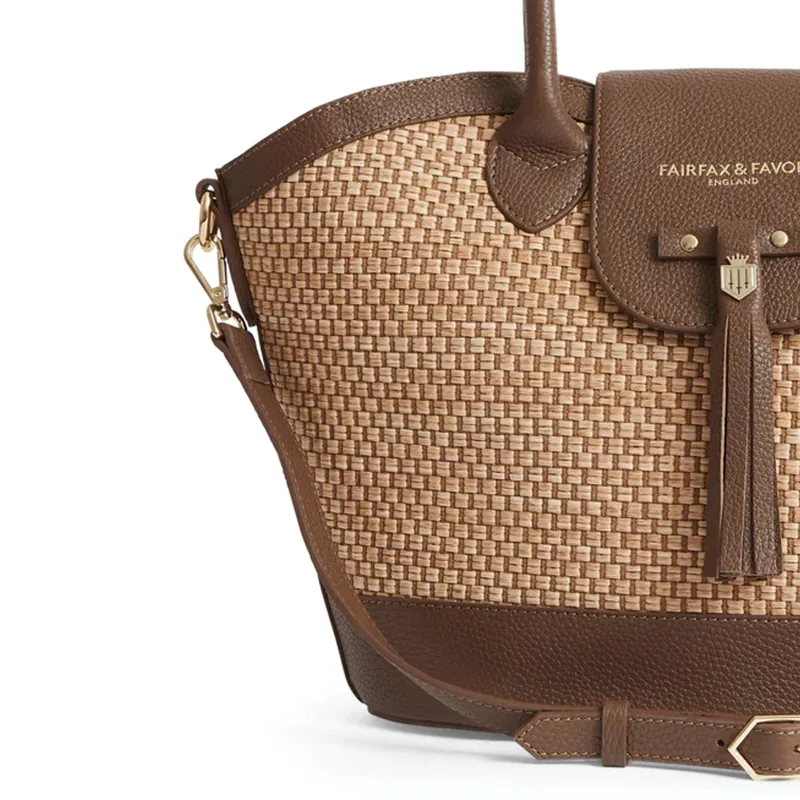 Fairfax and Favor Basket Bag - Tan Leather-4
