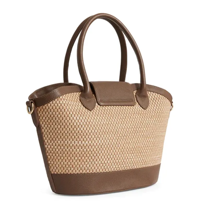 Fairfax and Favor Basket Bag - Tan Leather-2