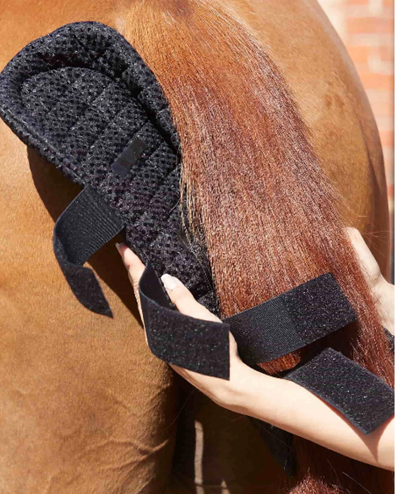 Premier Equine Waffle Quilt Double Locking Tail Guard - Navy-3