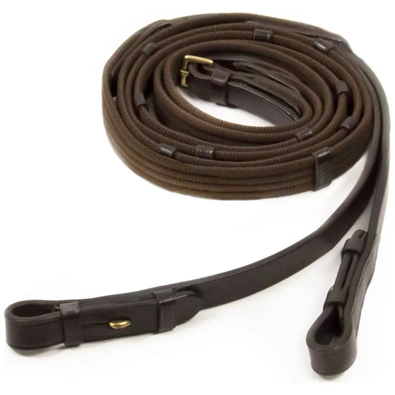 Schockemohle Hook and Stud Web Reins - Brown